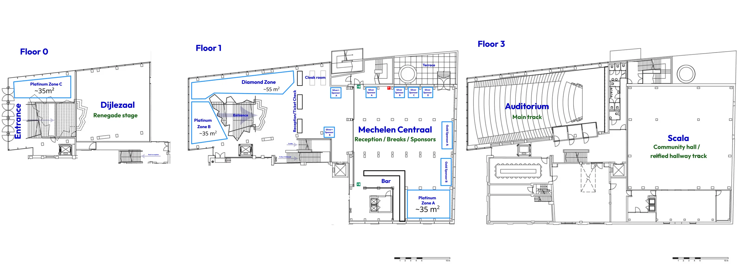 Floorplan with sponsor zone indications